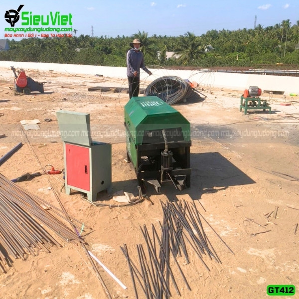 Siêu Việt bàn giao máy duỗi cắt sắt cũ tại công trình xây dựng