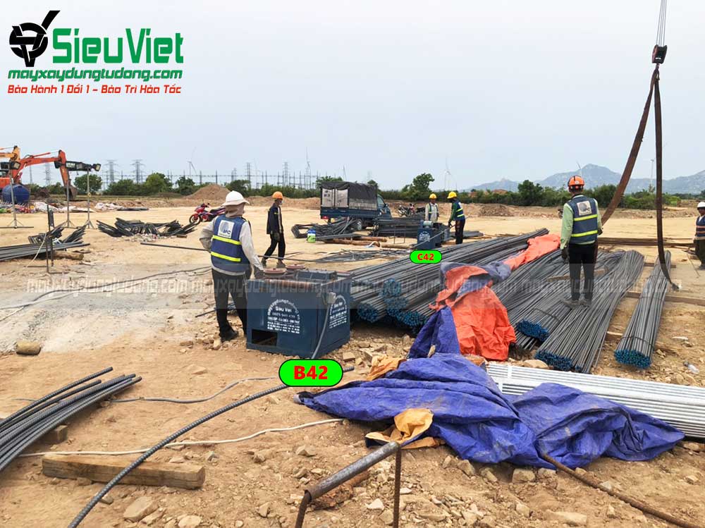 Hoạt động cung cấp máy cắt uốn thép tại Nhà máy điện gió Số 5 - Ninh Thuận